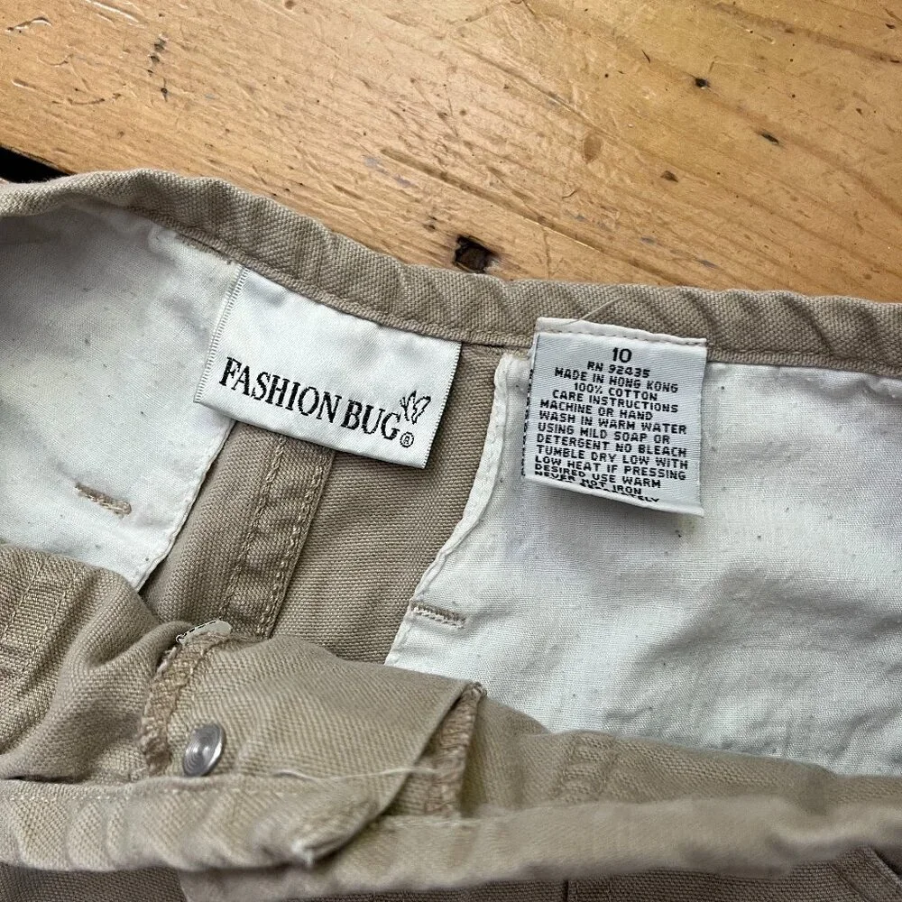 Vintage Fashion Bug Cargo Shorts - Size 26 - Picture 3 of 4